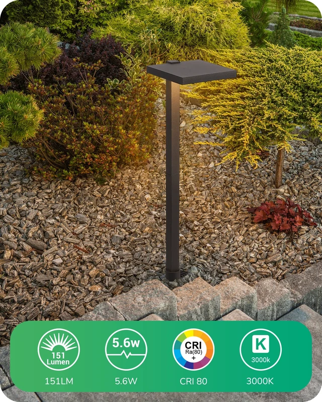Alt view image 2 of 7 - EDISHINE Low Voltage Landscape Lighting, LED Modern Pathway Lights 4 Pack | 5.6W 151LM 3000K, 50,000 Hrs, 12V Aluminum, with Connectors, 7'' Beam Range & 15'' Extension Cable, for Yard, Garden