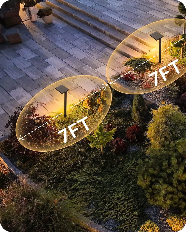 Alt view image 4 of 7 - EDISHINE Low Voltage Landscape Lighting, LED Modern Pathway Lights 4 Pack | 5.6W 151LM 3000K, 50,000 Hrs, 12V Aluminum, with Connectors, 7'' Beam Range & 15'' Extension Cable, for Yard, Garden