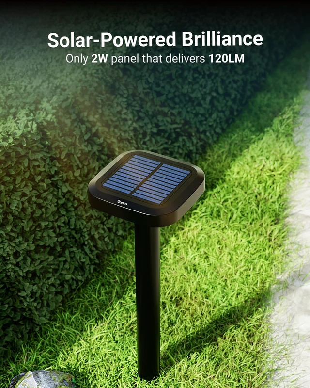 Alt view image 2 of 7 - Sunco 6 Pack Square Solar Pathway Lights Outdoor, 2CCT, 2W, Dimmable | Selectable CCT 2700K/4000K, Bright 120LM, Outdoor Patio, Backyard, Garden Landscape Lighting, Home and Accent Lights, 3.7V