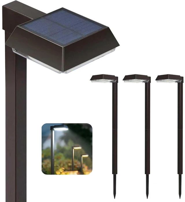 Main image of 4Pack Solar Pathway Lights Outdoor 300LM 2-in-1 Warm White & Daylight Modes | 2 Color Modes, Solar LED Lights Outdoor Waterproof for Path, Sidewalk, Driveway or Walk Way Light
