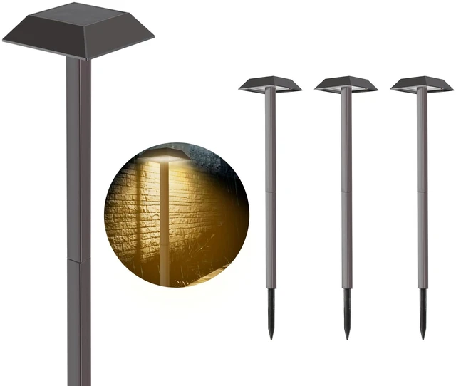 Main image of 300 LM Solar Landscape Lights Outdoor, Pathway Light 2 Color Modes, 4 Pack | Warm White & Daylight Color Modes, Waterproof Landscape LED Lighting for Walkway, Garden, Driveway