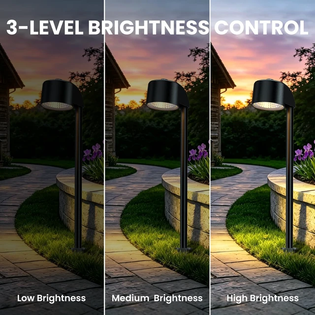Alt view image 5 of 7 - 5CCT Low Voltage Pathway Lights, 4-Pack 6W LED Landscape Path Lights | Landscape Lights with Transformer and 33FT Wire,2200K-6500K, Adjustable Brightness,IP66 Waterproof for Yard Walkway Outdoor