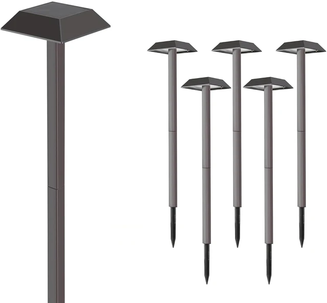 Main image of 300 LM Solar Landscape Lights Outdoor, Pathway Light 2 Color Modes, 6 Pack | Warm White & Daylight Color Modes, Waterproof Landscape LED Lighting for Walkway, Garden, Driveway
