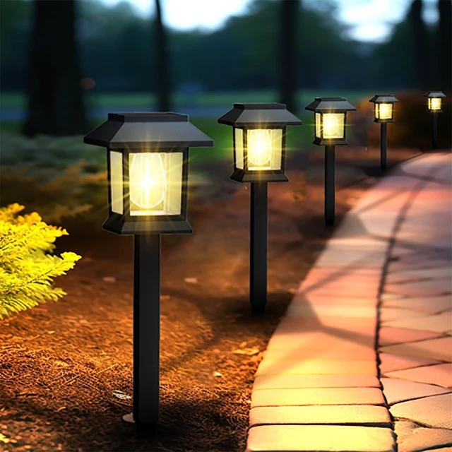 Main image of Greluna Solar Lights Outdoor, 6 Pack Waterproof Auto On/Off Solar Pathway Lights for Garden, Landscape, Path, Yard, Patio, Driveway, Walkway Decor