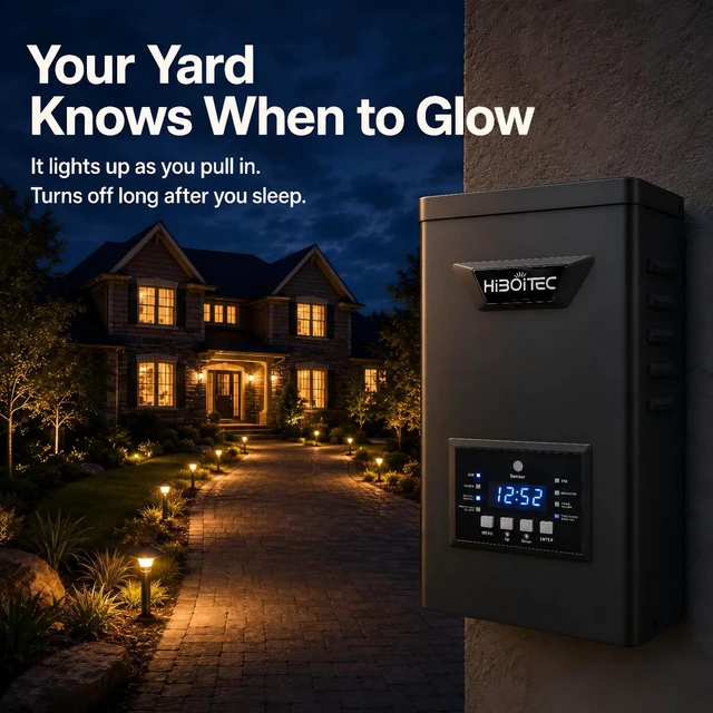 Alt view image 2 of 7 - HIBOITEC 200W Low Voltage Landscape Transformer with Photocell Sensor Timer | Outdoor Lighting Transformer 120V AC to 12V/15V AC Waterproof Transformers for Landscape Lighting Path Lights