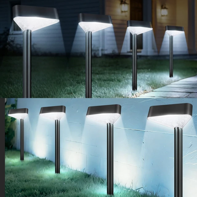 Main image of 8 Pack Solar Pathway Lights Outdoor, Bright LED Solar Landscape Lights | Waterproof Solar Garden Lights for Yard, Patio, Walkway, Lawn, DrivewayCold White, 8 Pack