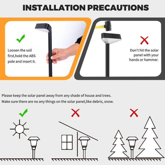 Alt view image 6 of 7 - 8 Pack Solar Pathway Lights Outdoor, Bright LED Solar Landscape Lights | Waterproof Solar Garden Lights for Yard, Patio, Walkway, Lawn, DrivewayCold White, 8 Pack