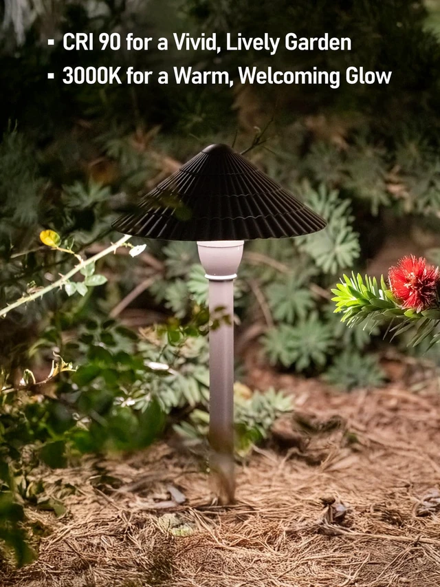 Alt view image 4 of 7 - LEONLITE 4-Pack LED Low Voltage Landscape Path Lights, 12-24V AC/DC, 4000K | 3W 120LM, CRI90, ETL Listed, Cast Aluminum, Wet Location, Cool White, Wired Pathway Lights, for Yard Lawn