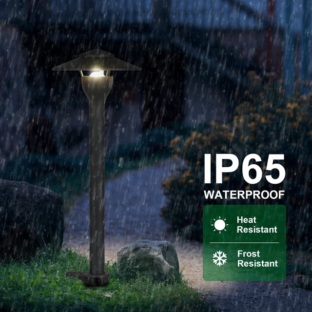 Alt view image 2 of 6 - MULANDI Low Voltage Pathway Lights LED Landscape Lights, 4.5W 12V AC/DC, 3000K Warm White, Cast-Aluminum, IP65 Waterproof, ETL Listed, for Yard, Walkway, Garden, 8 Pack