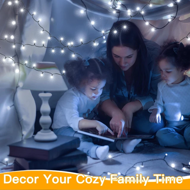 Alt view image 3 of 7 - Ollny Christmas Tree Lights 400LED 132FT, Remote Plug-in Christmas Lights with Timer and 8 Modes Waterproof Outdoor String Lights for Thanksgiving Xmas House Indoor Outside Decorations (Cool White)