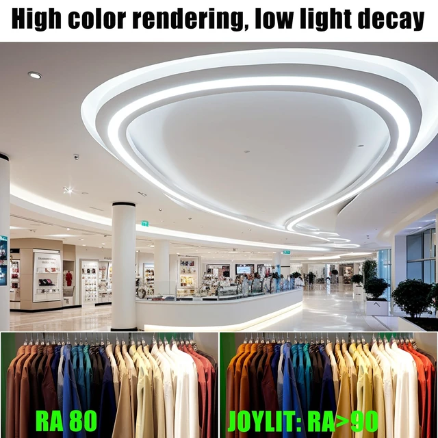Alt view image 5 of 7 - JOYLIT 24V COB LED Strip 6000K 5 Rows 16.4ft Dimmable No Dot Indoor | 1600 LEDs/m, 1341LM/FT Bright, 12.2W/FT, 1.18" Wide, CRI 90+ Cool White, Cuttable, 3M Adhesive (LED Driver Not Included)