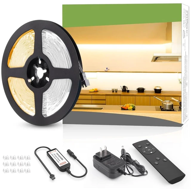 Main image of 20ft Waterproof Tunable White LED Strip Lights Dimmable 3000K-6500K 12V | NOVOSTELLA Daylight Warm White Flexible Tape Light with Remote for Outdoor Indoor Bedroom Home Mirror Kitchen Bar Cabinet