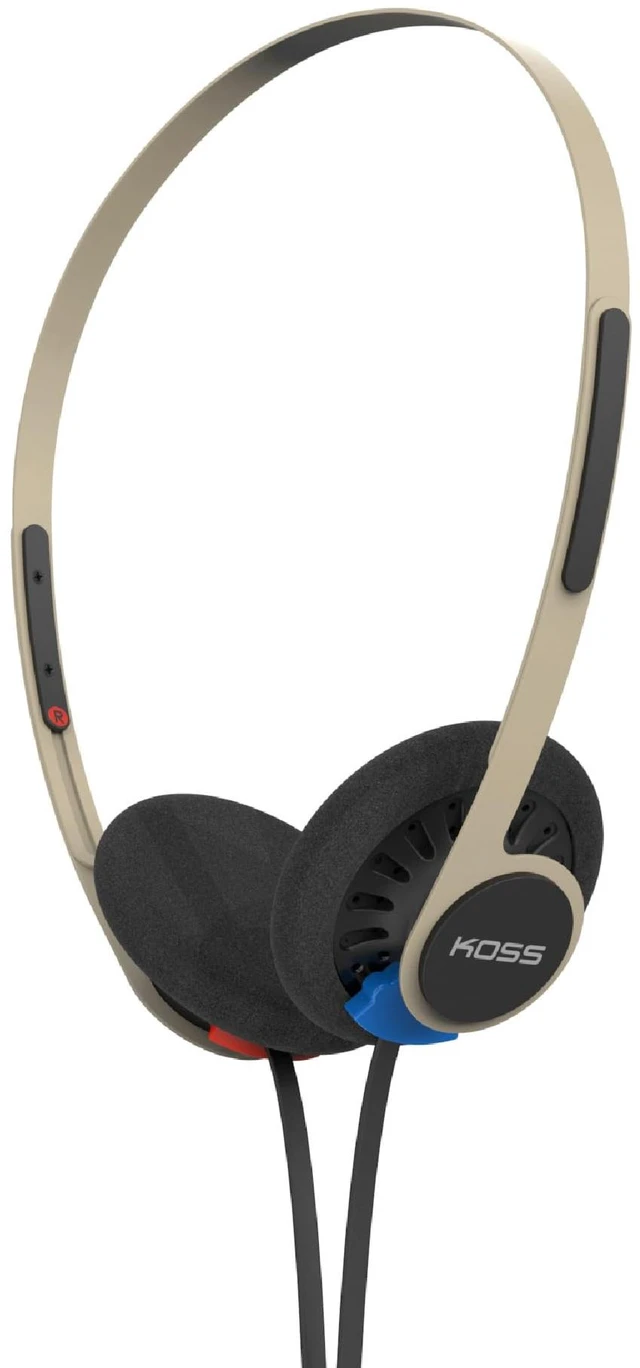 Main image of Koss KPH40 Utility On-Ear Headphones, Rhythm Beige, Interchangeable Cord | Lightweight, Ultra-Wide Frequency Response, Stainless Steel Adjustable Headband