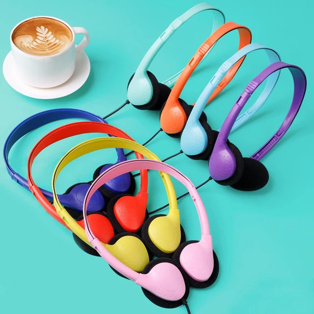 Alt view image 4 of 7 - TJZXGUI Classroom Headphones Bulk 24 Pack for Kids Children On Ear Wired | Earphones for Students School Library Online Learning Travel 3.5mm Jack Multi Color