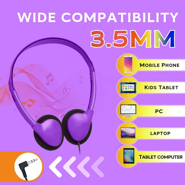 Alt view image 5 of 7 - TJZXGUI Classroom Headphones Bulk 24 Pack for Kids Children On Ear Wired | Earphones for Students School Library Online Learning Travel 3.5mm Jack Multi Color