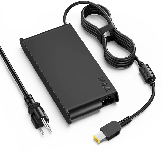 Main image of 170W Slim Tip Laptop Charger Compatible with Lenovo ThinkPad P50/ P51/ P52, P70/ P71/ P72 /P73; P1 & X1 Extreme; T15p/ P15v/ P16v/ P17; W540/ W541 Replacement AC Adapter