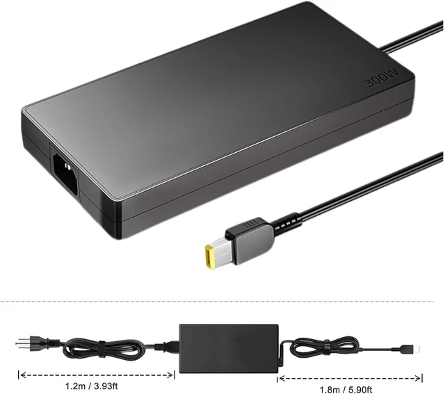 Alt view image 3 of 7 - HHZ 300W Laptop Charger Compatible with Lenovo Legion 7 7i 5i 5Pro | Power Adapter For R7000P R9000P R9000K Y9000K Y9000X Gaming Laptop Power Supply Cord with Yellow Square Tip ADL300SLC3A