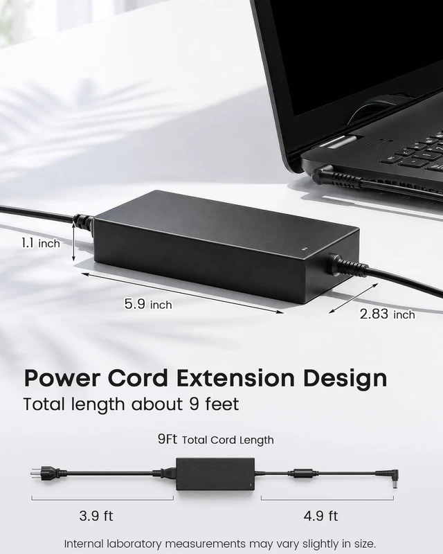 Alt view image 3 of 6 - Laptop Charger 180W 150W 120W Fit for MSI GF63 GF65 Thin GS63 GS65 | Compatible MSI Gaming Laptop GF75 GS73 GS75 Stealth, Razer Blade 15, Gigabyte G5 G6, 5.5x2.5mm AC Adapter Power Cord Supply