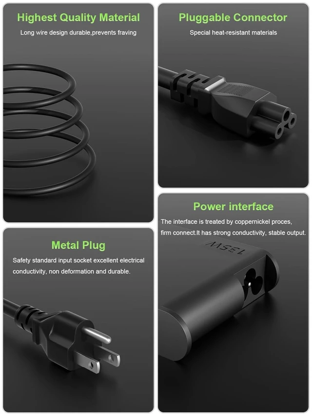 Alt view image 5 of 7 - PowerPortnerLink Slim 135W USB-C Laptop Charger for Lenovo Computer | ThinkPad Z16 T16 P16 P16s E16, Yoga Slim/Pro 7 9, ThinkBook 16 14p 14 15, IdeaPad Slim Pro 5 7 9 Power Cord