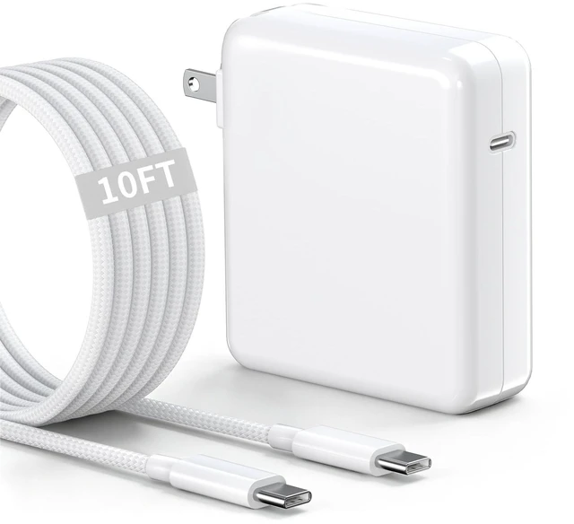 Main image of MacBook Pro Charger - 61W USB C Power Adapter with 10FT USB-C Braided Cable | Original QualityFast Charger for MacBook Air 13 14 15 16 inch MacBook Pro M1-M5, 2017-2026, iPhone, iPad Pro/Mini/Pods