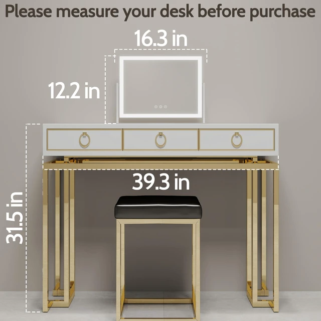 Alt view image 7 of 7 - ROLOVE Lighted Makeup Mirror 16.3"x12.6", Hollywood Vanity Mirror with 10X Magnifier, 3 Color LED Lighting Modes, Smart Touch Control & 360° Rotation, Tabletop Makeup Mirror (White, Gift Ready)