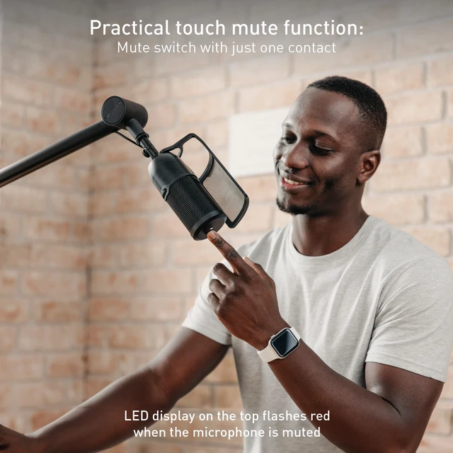 Alt view image 5 of 6 - Cherry UM 3.0, USB Microphone for Podcasting, Streaming and Home Office Use, Cardioid Polar Pattern, Headphone Jack, Compatible with PC/Mac/PS4/PS5, Black
