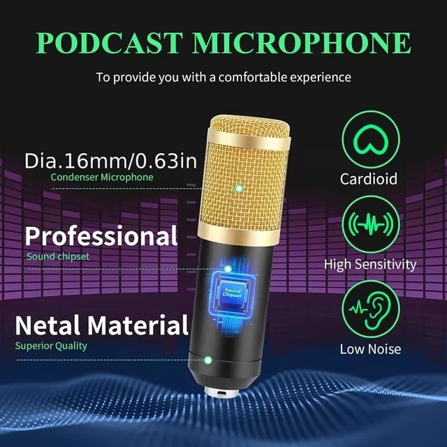 Alt view image 3 of 7 - F998 Podcast Equipment Bundle, Audio Mixer with BM800 Microphone | Podcast Equipment with Sound Card, Recording Studio Equipment for Podcasting Singing Gaming Live Streaming YouTube Tiktok