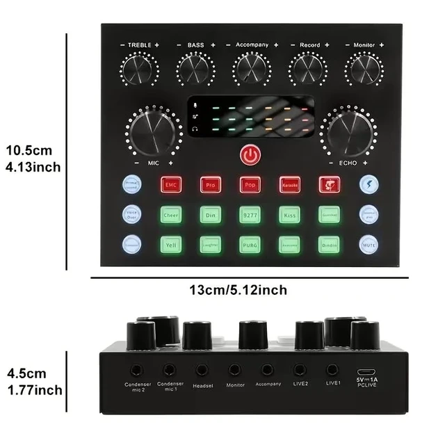 Alt view image 4 of 7 - F998 Podcast Equipment Bundle, Audio Mixer with BM800 Microphone | Podcast Equipment with Sound Card, Recording Studio Equipment for Podcasting Singing Gaming Live Streaming YouTube Tiktok