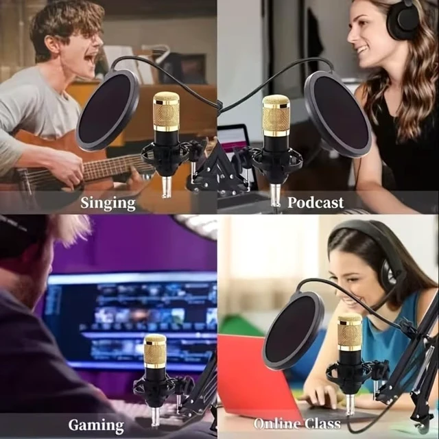 Alt view image 6 of 7 - F998 Podcast Equipment Bundle, Audio Mixer with BM800 Microphone | Podcast Equipment with Sound Card, Recording Studio Equipment for Podcasting Singing Gaming Live Streaming YouTube Tiktok