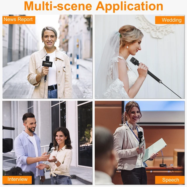 Alt view image 7 of 7 - COMICA HRM-S Handheld Interview Microphone for Smartphone, 3.5mm TRRS Cardioid Condenser Reporter Mic for Video Recording, Interview, Speech, Vocal