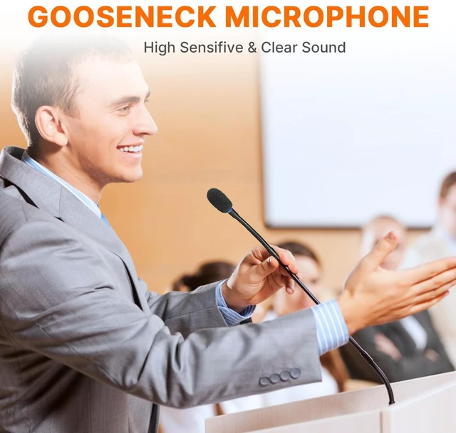 Alt view image 2 of 5 - Saramonic GM18C Cardioid Condenser Gooseneck Mic, 18", with XLR Base and Button Control