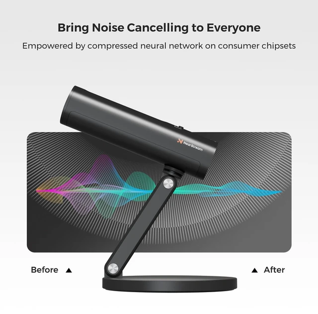 Alt view image 4 of 7 - NearStream USB Condenser Microphone for PC/Camera (AM10U) | Podcast Mic for Stream/Record, Desktop Mic with 8 Mic Array, Noise Canceling, 3 Polar Patterns, Volume Control, Monitoring