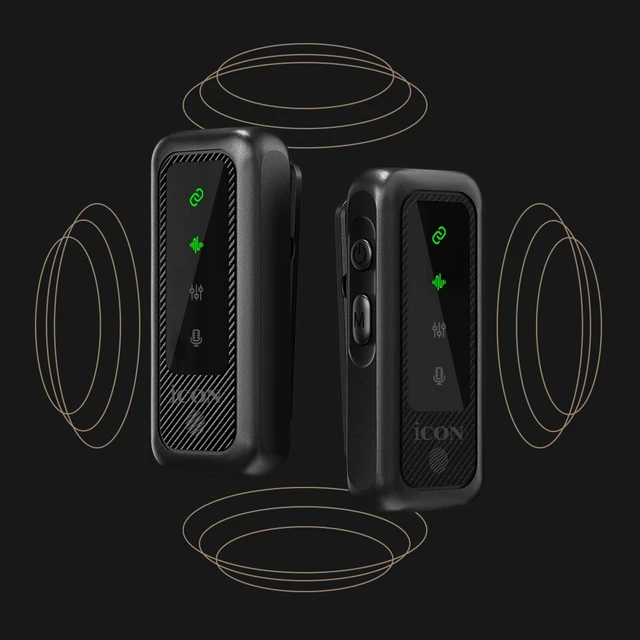 Alt view image 4 of 7 - iCON AirMic 3 Wireless Lavalier Microphone with Charging Case for Phone | Wireless Lavalier Microphone, Dual Transmitters, Charging Case, for Phone Camera PC Vlogging & Interview.