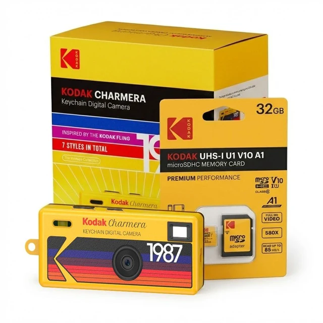 Main image of Kodak Charmera Key Chain Digital Camera Random Style Blind Box | 32GB Memory Card, (2 items)