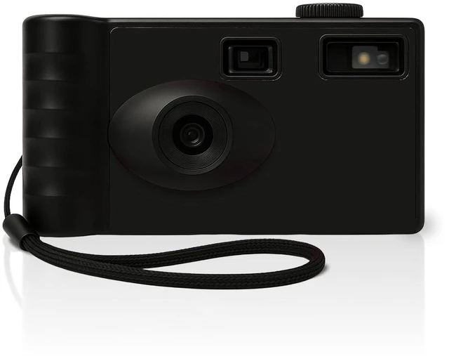 Main image of LENSY Screen Free Digital Camera | Four Built in Filters | Rechargeable, 8mp, Lightweight, Focus-Free, Auto-Flash, Easy-to-Use, Reusable, Retro Film-Style Photos (Matte Black)