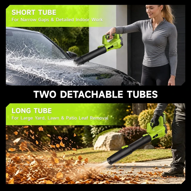 Alt view image 5 of 7 - SIXCRAFTS Leaf Blower Cordless with 4.0Ah Battery and Charger, 420CFM Electric Blower with 6-Speed, 21V Lightweight Handheld for Lawn Yard Patio Leaves Dust Snow