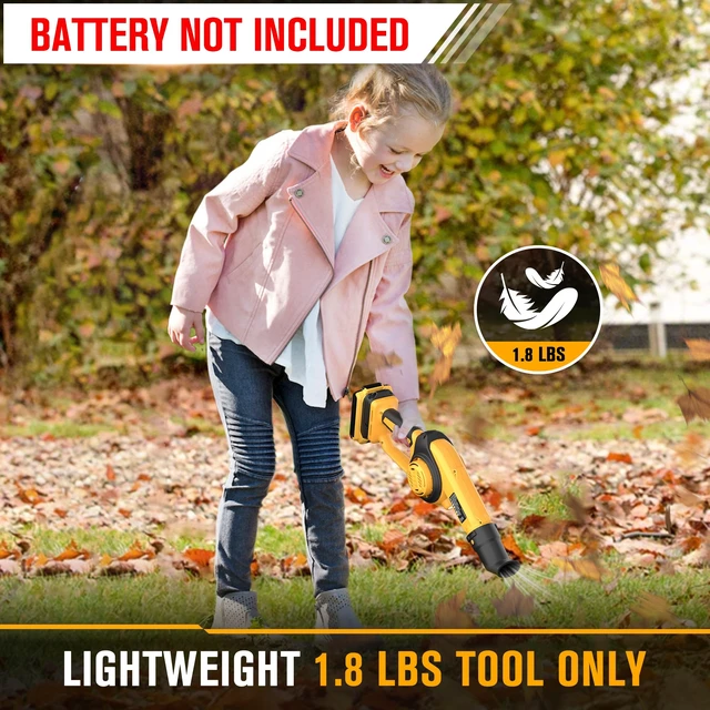Alt view image 5 of 7 - HEINPRO Cordless Leaf Blower Compatible with Dewalt 20V Max Battery | 200MPH Small Electric Leaf Blower, 3 Speeds Mode, Lightweight, Battery Powered Leaf Blowers for Patio (Battery not Included)
