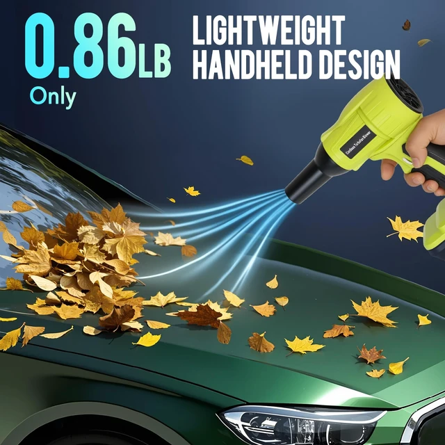 Alt view image 5 of 7 - 2026 Cordless Leaf Blower Brushless for Ryobi 18V Battery, Variable Speed Mini Leaf Blower Handheld Electric with 5 Attachments for Small Areas Precision Cleaning (No Battery)