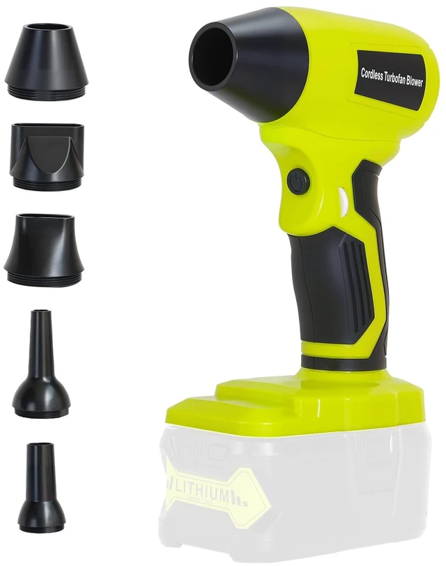 Main image of 2026 Brushless Leaf Blower Cordless for Ryobi 18V Battery, Lightweight Electric Handheld Mini Blowers with 5 Attachments, Stepless Speed for Short, Quick Precision Cleanup(No Battery)