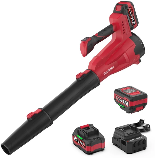 Main image of Leaf Blower, Cordless Electric Leaf Blower with 2 Batteries and Charger, 6-Speed Regulation, Lightweight Cordless Blower for Blowing Leaves, Patio Cleaning, and Lawn Care and Dust Removal