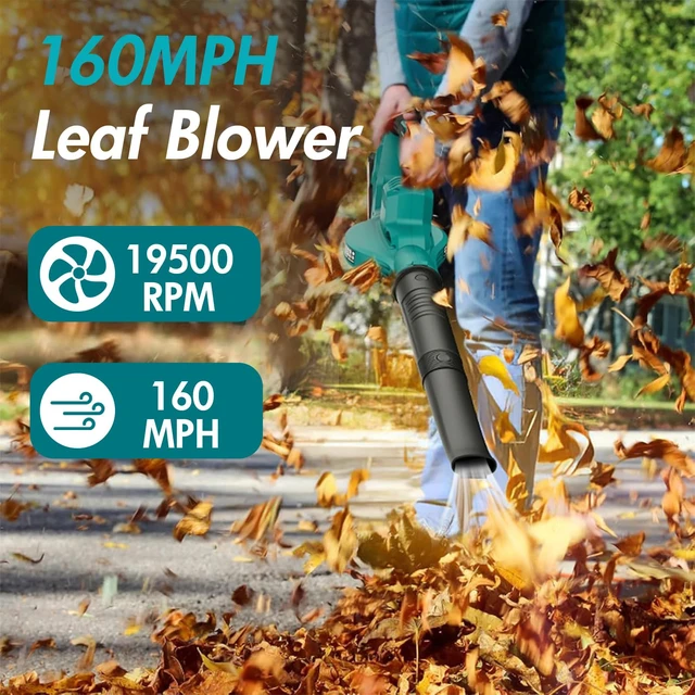 Alt view image 2 of 7 - RAXONE Leaf Blower Cordless, 20V 160 MPH Electric Leaf Blower | 2-Speed Handheld Blower/Grass Blower with 2.0Ah Battery & Charge, Lightweight, Ideal for Leaves, Dust & Snow on Yard/Patio