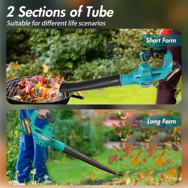 Alt view image 5 of 7 - RAXONE Leaf Blower Cordless, 20V 160 MPH Electric Leaf Blower | 2-Speed Handheld Blower/Grass Blower with 2.0Ah Battery & Charge, Lightweight, Ideal for Leaves, Dust & Snow on Yard/Patio