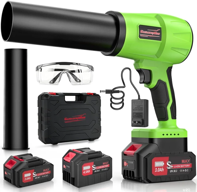 Main image of GustoneMas Brushless Cordless Leaf Blower with 2 Batteries and Charger | 980,000RPM, Lightweight Handheld Electric Blower with Variable Speed for Lawn, Patio, Yard, Garage, Leaves & Dust