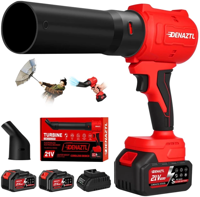 Main image of Leaf Blower Cordless with 2 X 4.0Ah Batteries and Charger for Yard Leaves | 800000 RPM, 650CFM 160MPH, Turbo Jet Leaf Blower for Lawn Care, Leaves, Dust, Gutter, Car Blowing Water