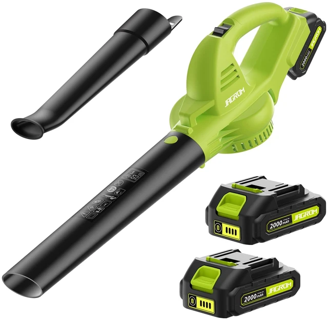 Main image of Leaf Blower Cordless with 2.0Ah Battery & Charger, 130MPH 180CFM High Speed | Blowers for Lawn Care, 20V Electric Leaf Cleaner, Leaf Blower with 2 Tubes, Lightweight Handheld, Patio, Garden, House