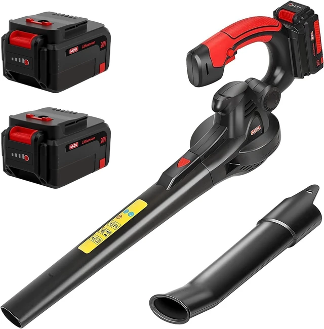 Main image of MZK 20V Cordless Leaf Blower, Lightweight Electric Blower | with 2 x 4.0Ah Batteries & Fast Charger ,Powerful Wind Speeds for Leaves, Patio, Lawn & Yard Debris