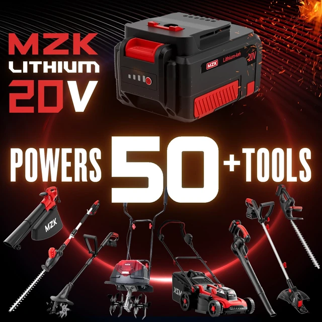 Alt view image 7 of 7 - MZK 20V Cordless Leaf Blower, Lightweight Electric Blower | with 2 x 4.0Ah Batteries & Fast Charger ,Powerful Wind Speeds for Leaves, Patio, Lawn & Yard Debris