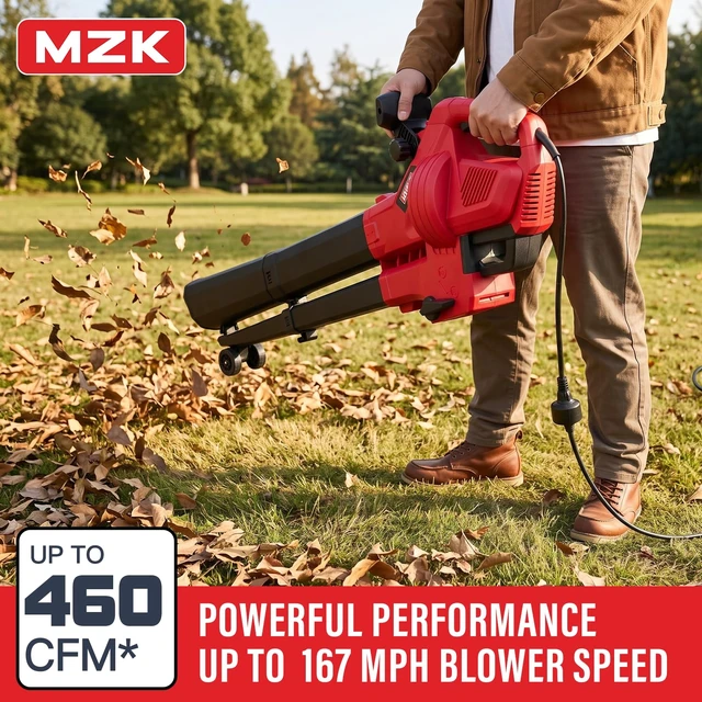 Alt view image 5 of 7 - MZK Lightweight 2-in-1 Leaf Blower Vacuum with Detachable Collection Bag, Electric Yard Cleanup Tool for Garden, Sidewalk and Patio Cleaning