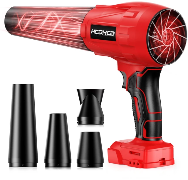 Main image of Cordless Leaf Blower Compatible with Milwaukee 18V Battery, 720 CFM 180 MPH Handheld Turbo Jet Blower with 4 Nozzles for Yard Care, Car Drying, Electric Blower (Tool Only)