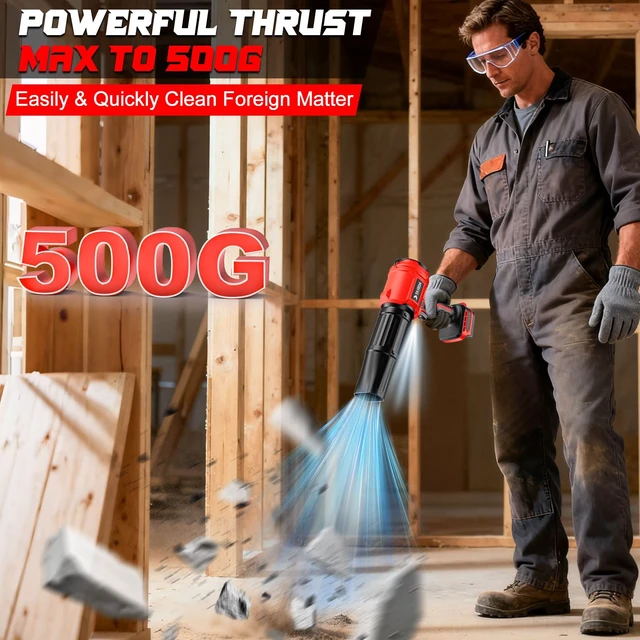Alt view image 5 of 7 - TAIRDA Cordless Leaf Blower Compatible for Milwaukee 18V Battery(NO Battery), Mini Turbo Jet Blower with 2 Nozzles, Lightweight & One-Hand Use, for Patio Garage Yard Cleaning Car Dryer(Tool Only)